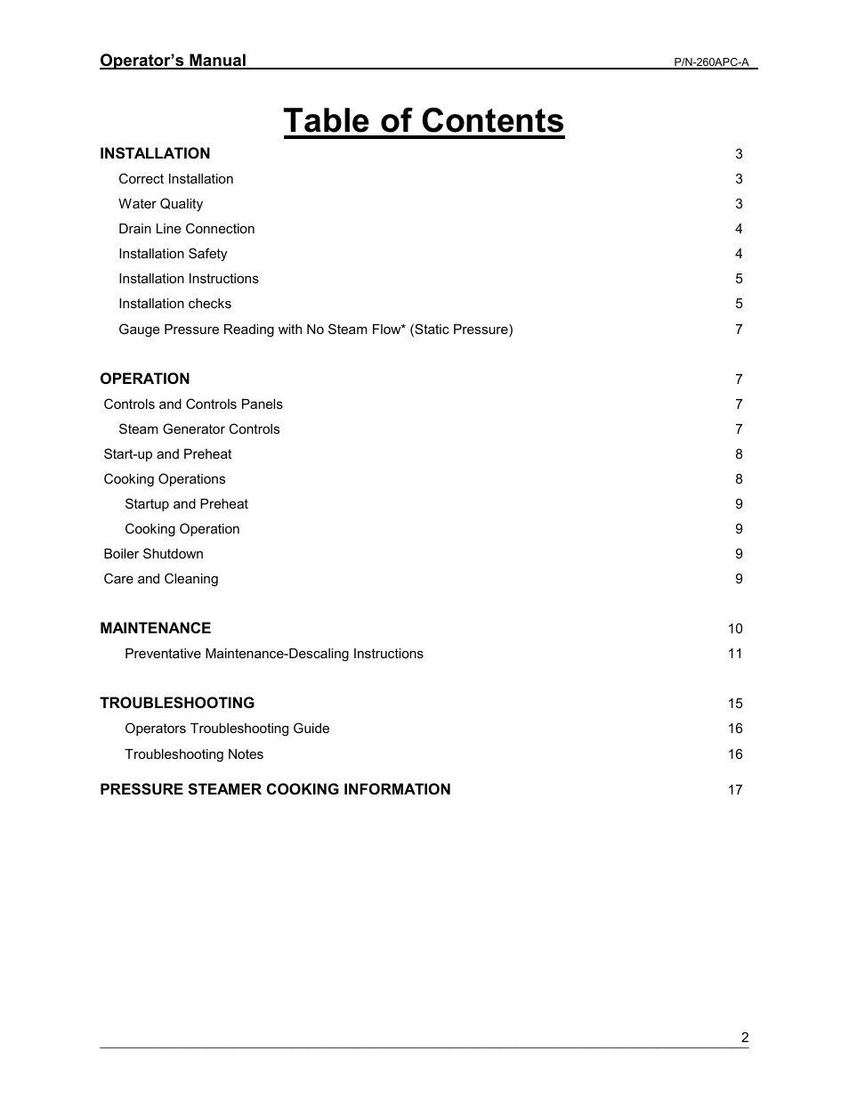 Cleveland Range PEM User Manual | Page 2 / 17