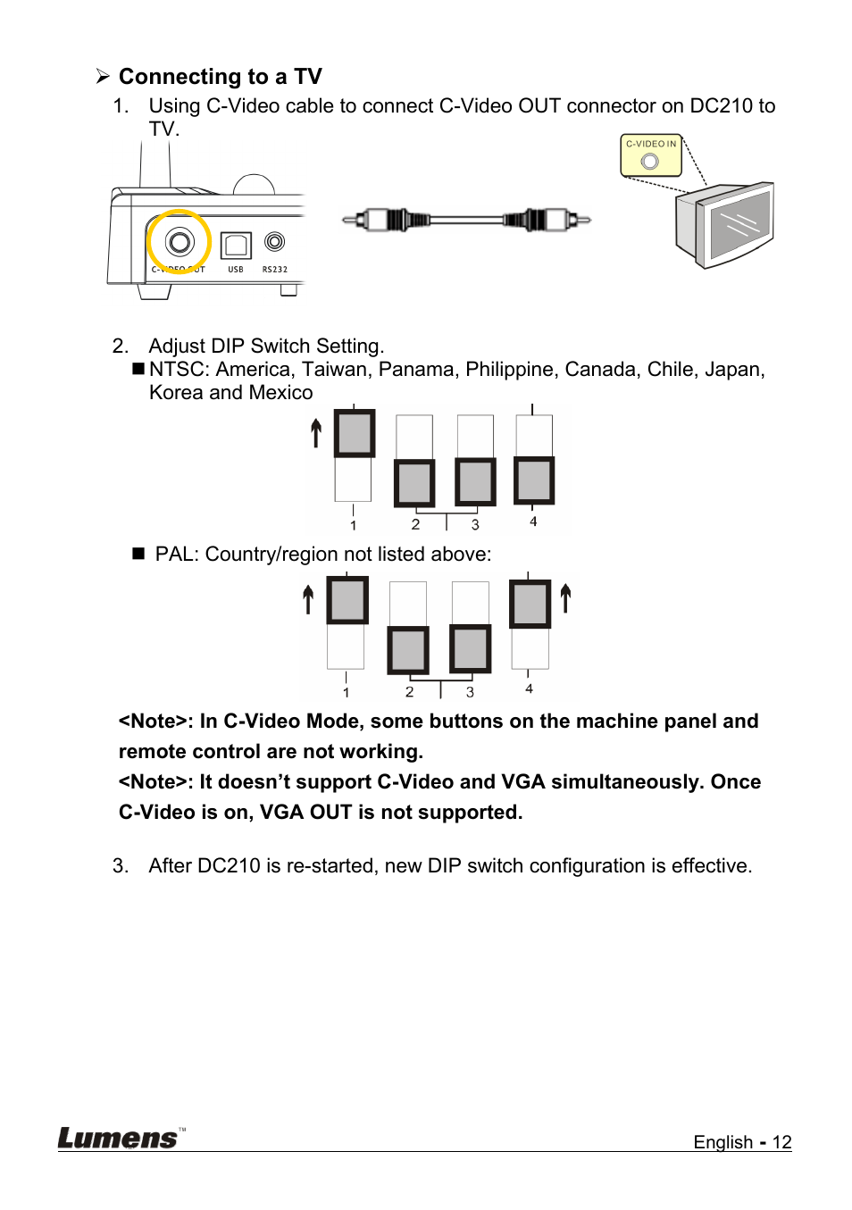 Lumens Technology DC210 User Manual | Page 13 / 40