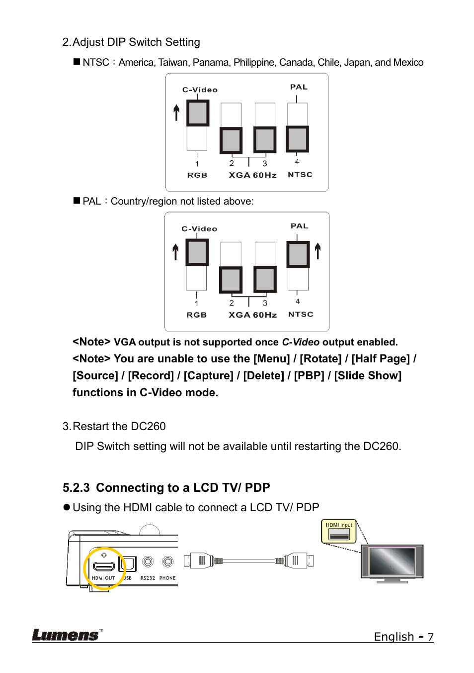 Lumens Technology DC260 Quick Start User Manual | Page 8 / 11