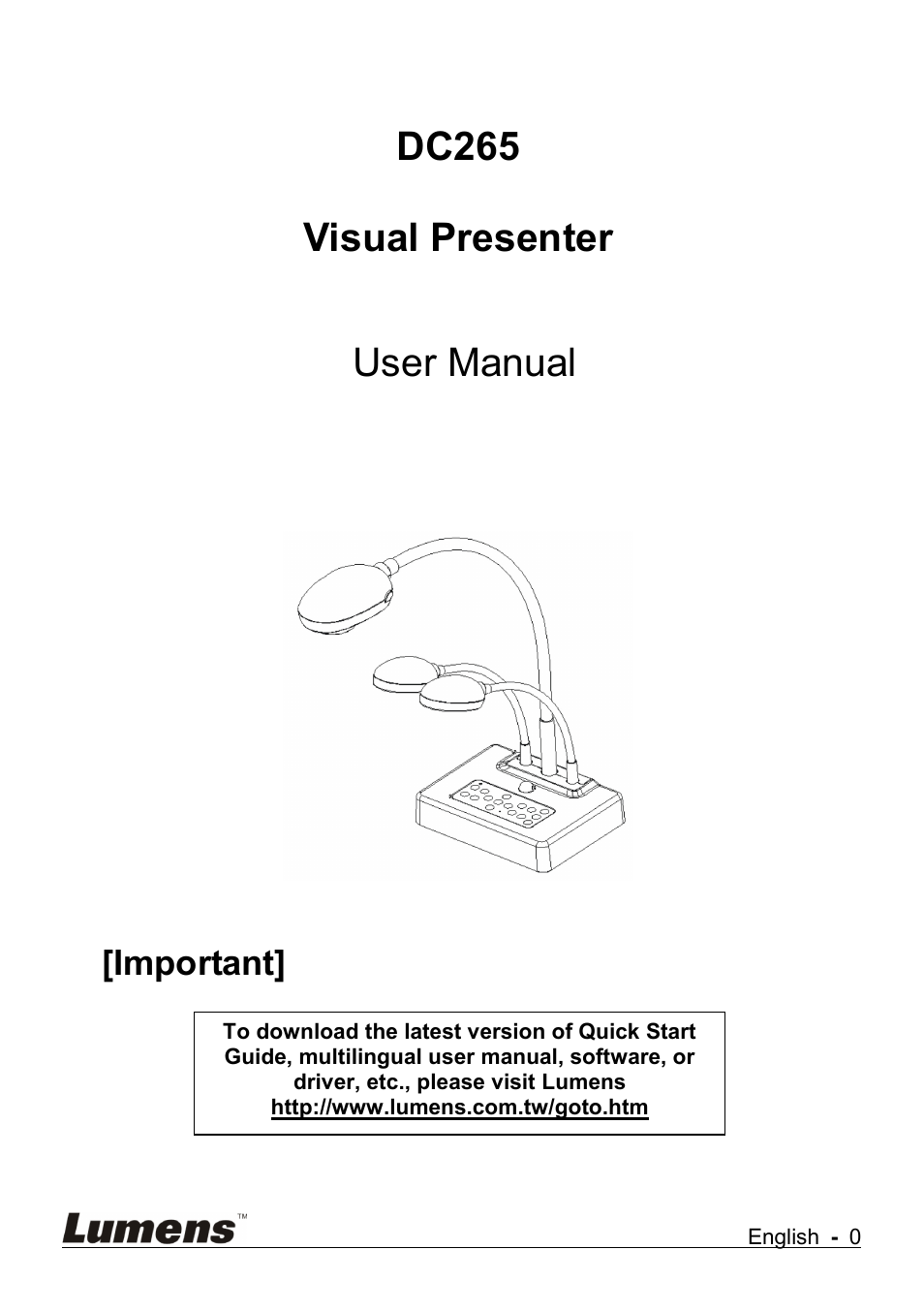 Lumens Technology DC265 User Manual | 44 pages