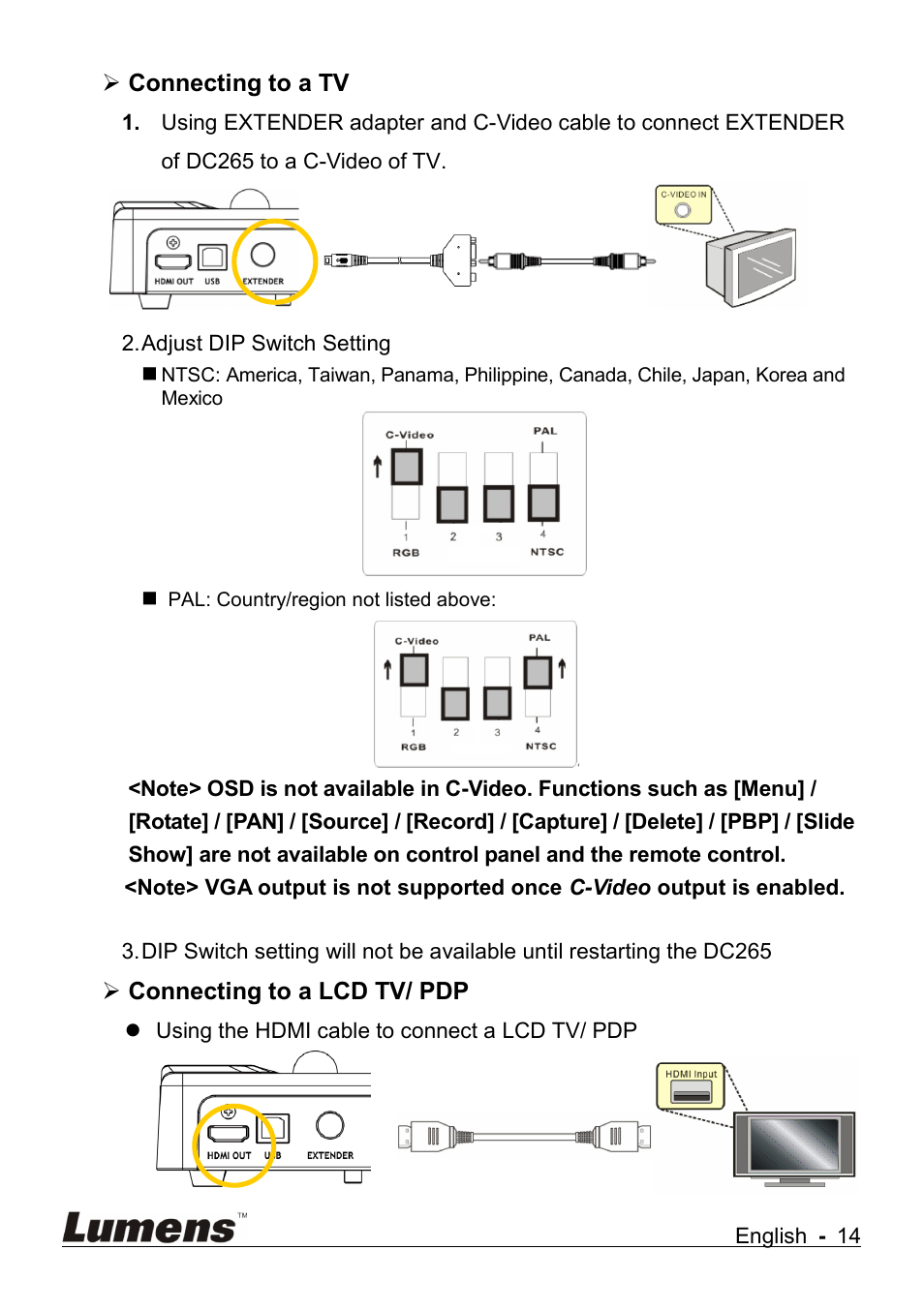 Lumens Technology DC265 User Manual | Page 15 / 44