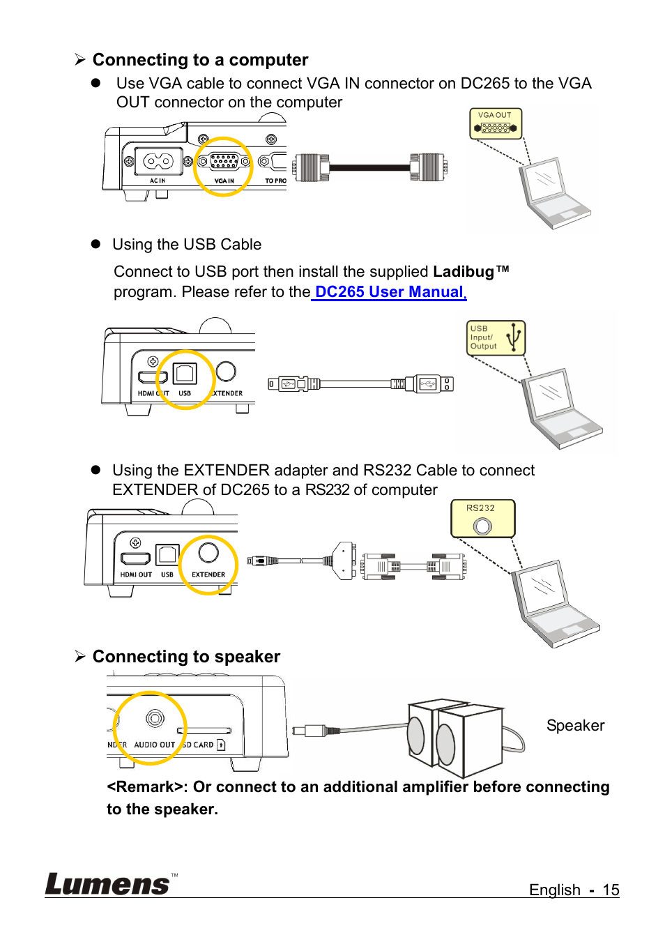 Lumens Technology DC265 User Manual | Page 16 / 44