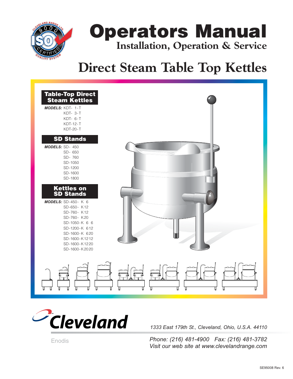 Cleveland Range SD-1600-K1220 User Manual | 23 pages