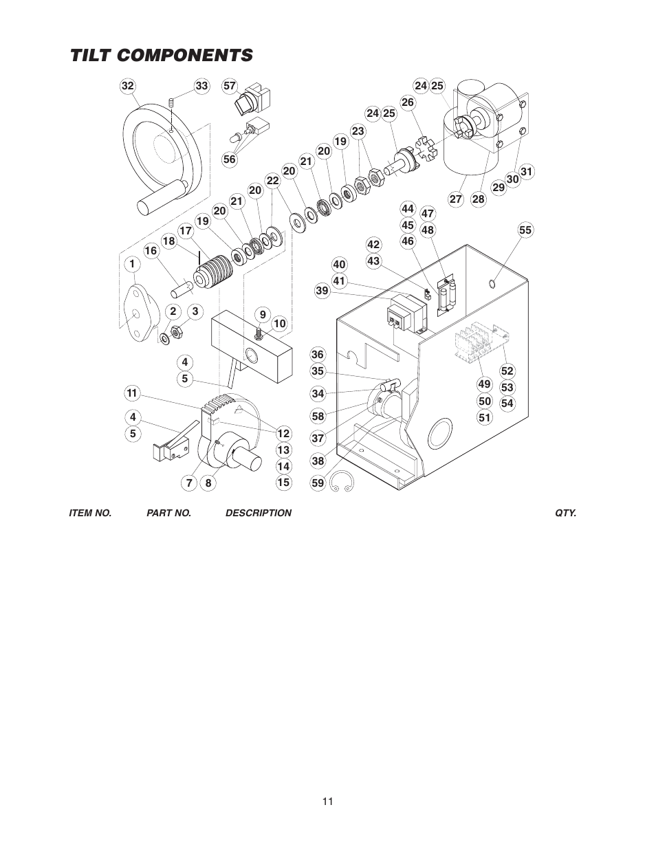 Tilt components | Cleveland Range SGL-30-T1 User Manual | Page 14 / 28