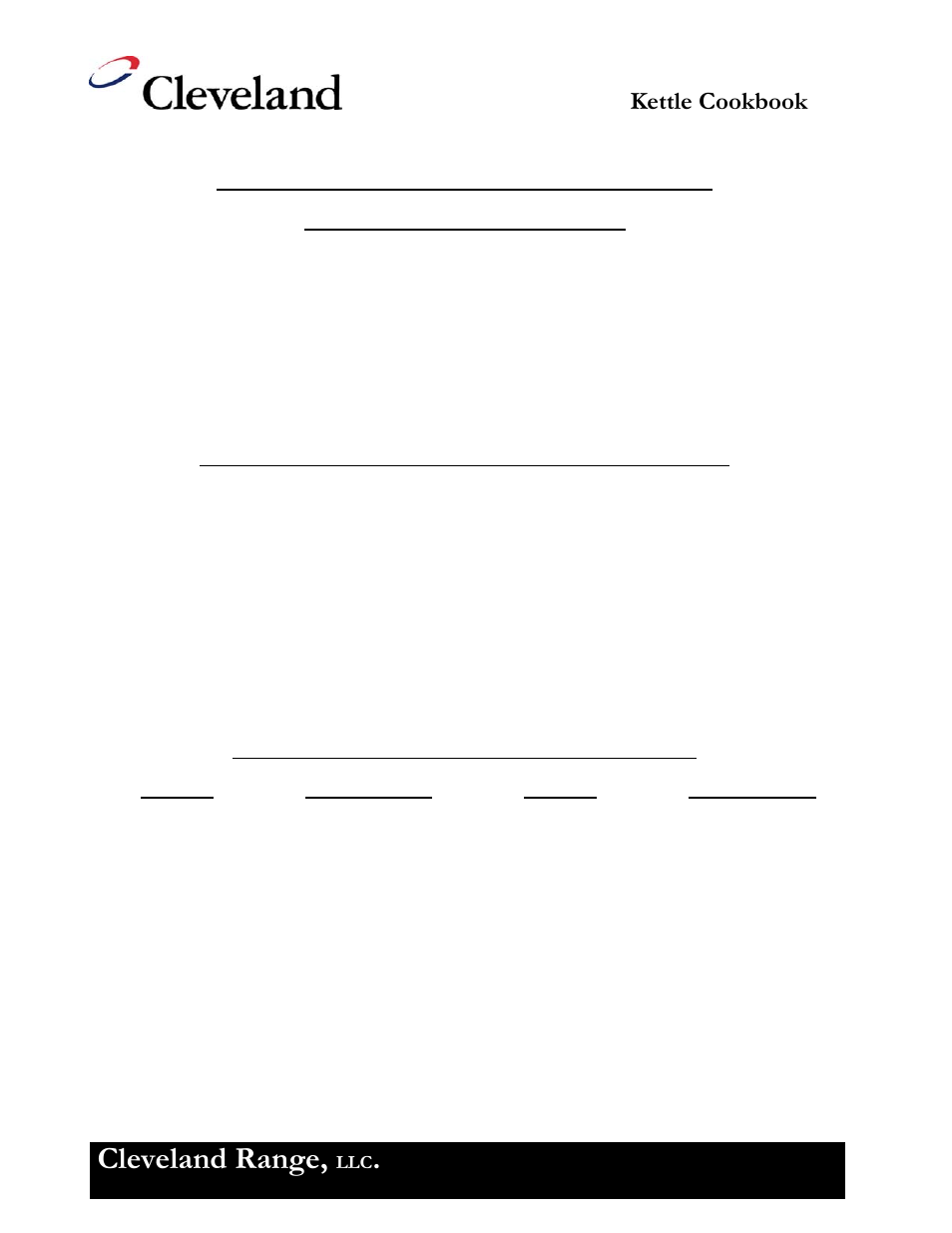 Cleveland range, Kettle cookbook, Temperature / pressure information | Cleveland Range Steam Jacketed Kettle User Manual | Page 4 / 12