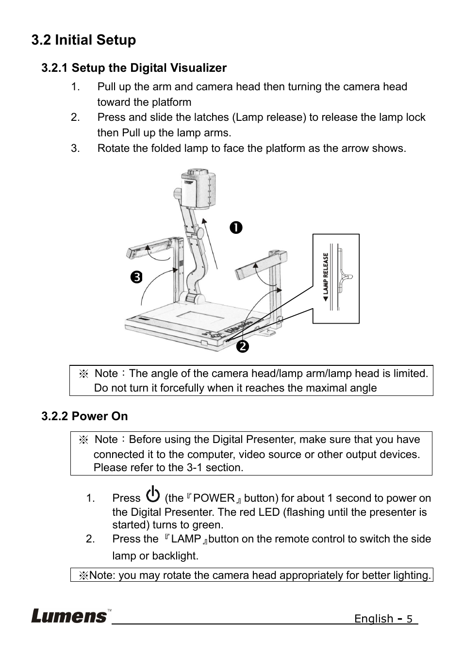 2 initial setup | Lumens Technology PS400 Quick Start User Manual | Page 5 / 8