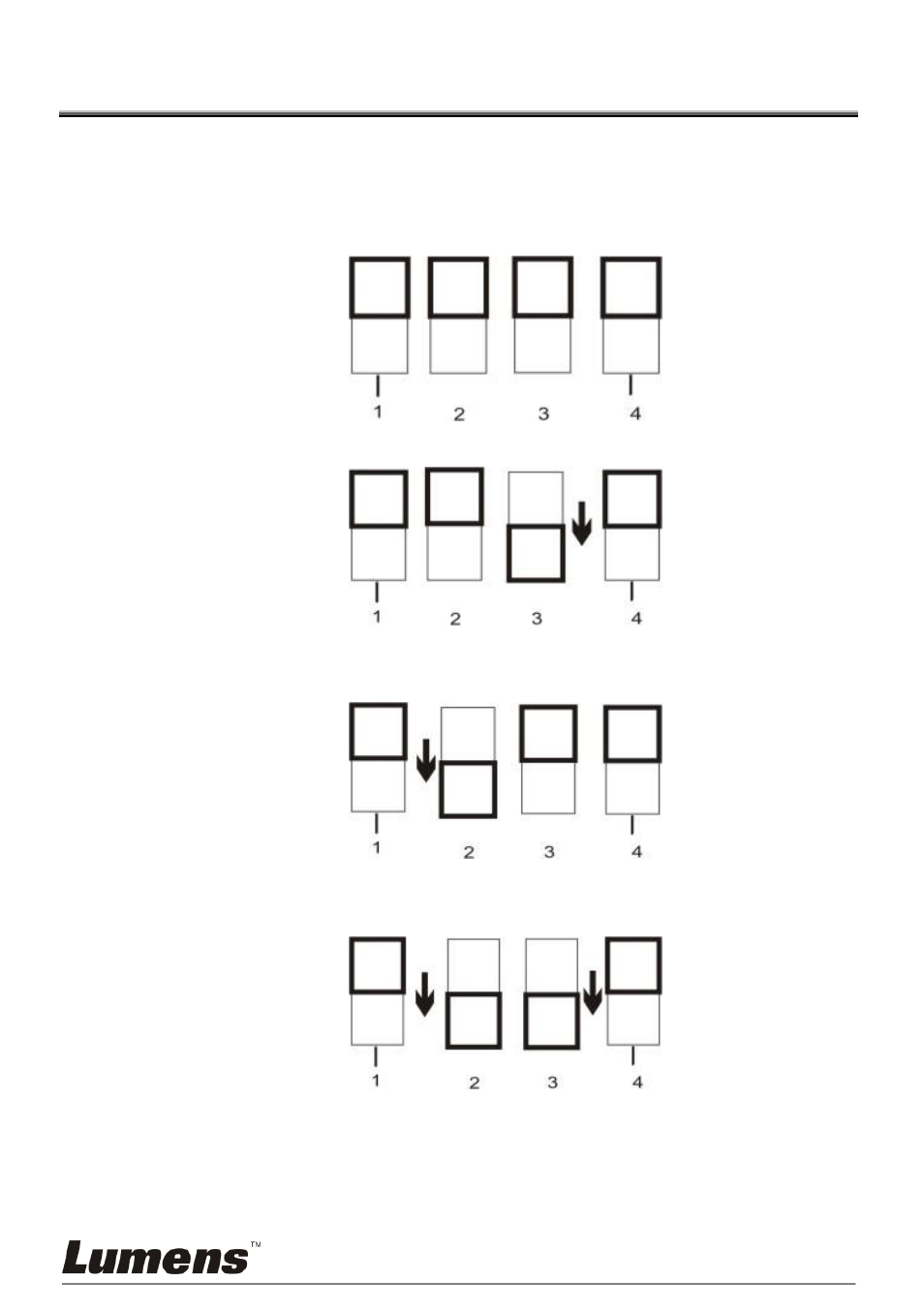 Chapter 6, Dip switch settings, Connecting to a projector or monitor | Chapter 6 dip switch settings, 1 connecting to a projector or monitor | Lumens Technology PS650 User Manual | Page 16 / 39