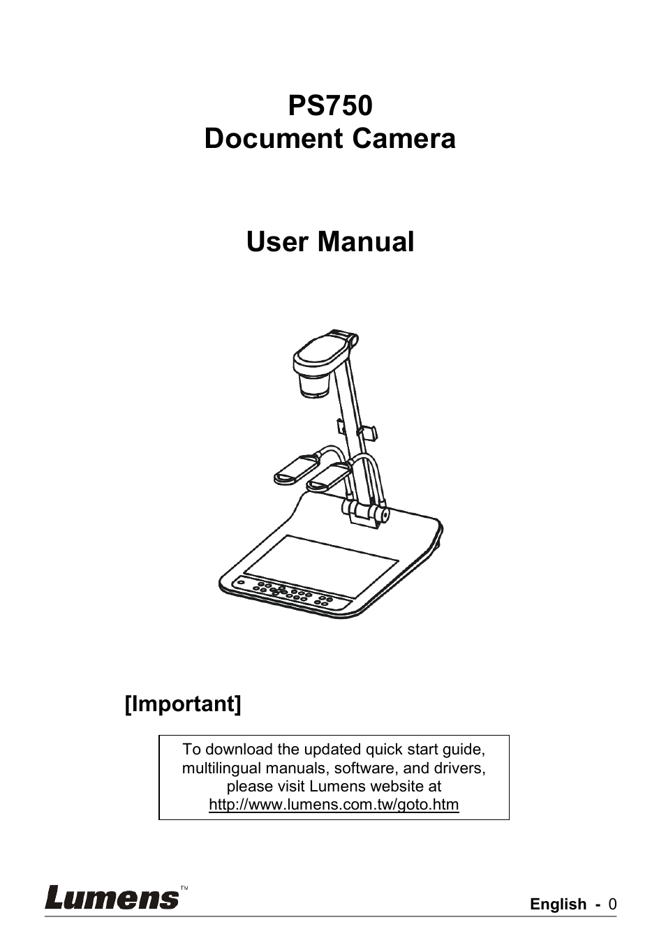 Lumens Technology PS750 User Manual | 44 pages