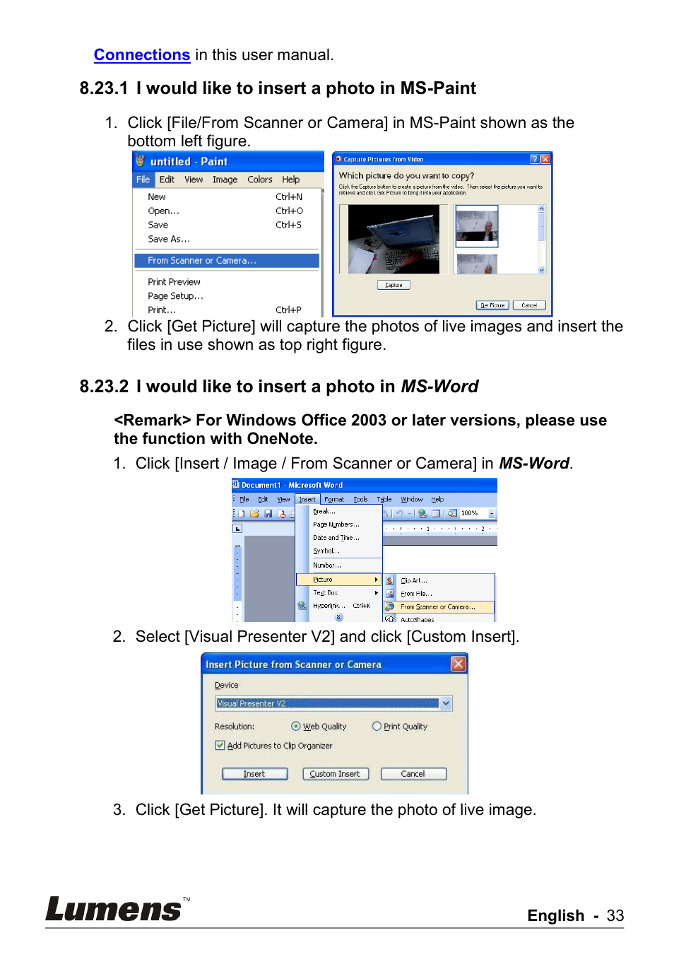 Lumens Technology PS750 User Manual | Page 34 / 44