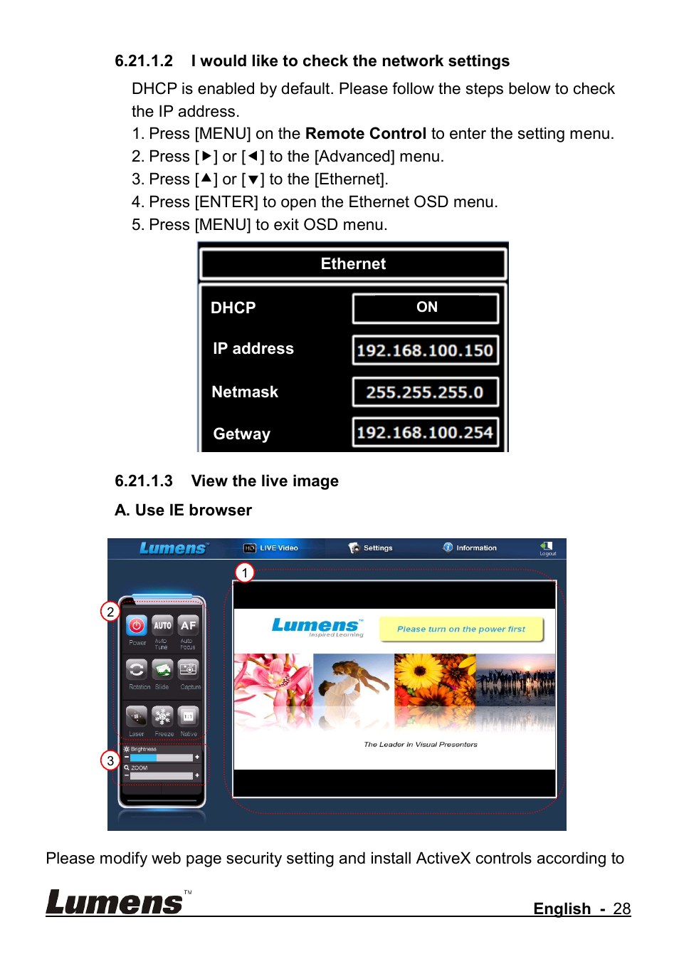 Lumens Technology CL510 User Manual | Page 29 / 42
