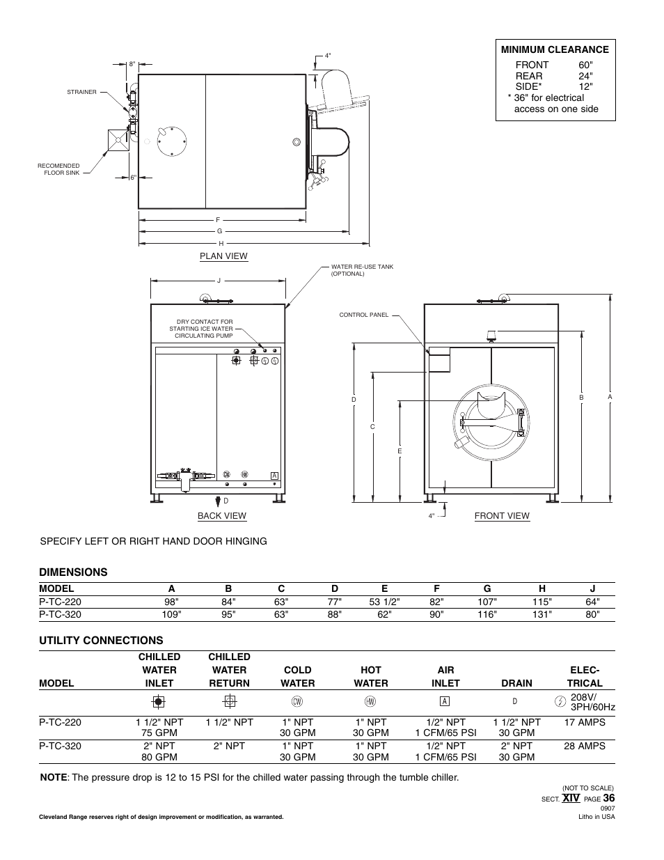 Cleveland Range COOK/CHILL VERTICAL TUMBLE CHILLERS P-TC-320 User Manual | Page 2 / 2