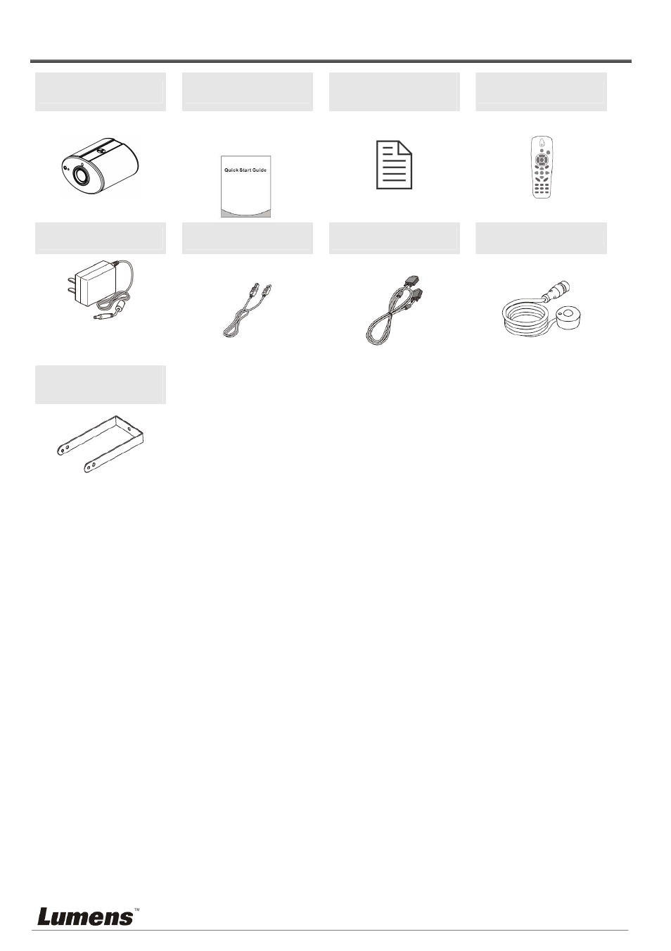 Chapter 2 package contents | Lumens Technology CL510 Installation User Manual | Page 5 / 17