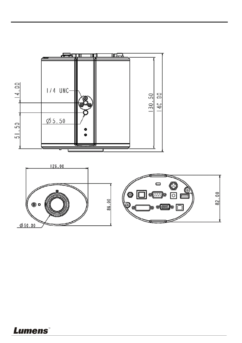 Chapter 3 product description, Body size | Lumens Technology CL510 Installation User Manual | Page 6 / 17
