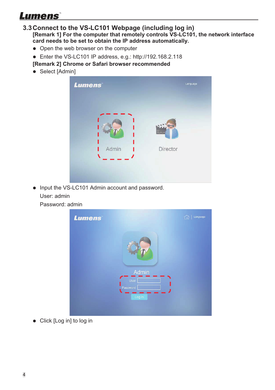 Lumens Technology VS-LC101 Installation User Manual | Page 5 / 11