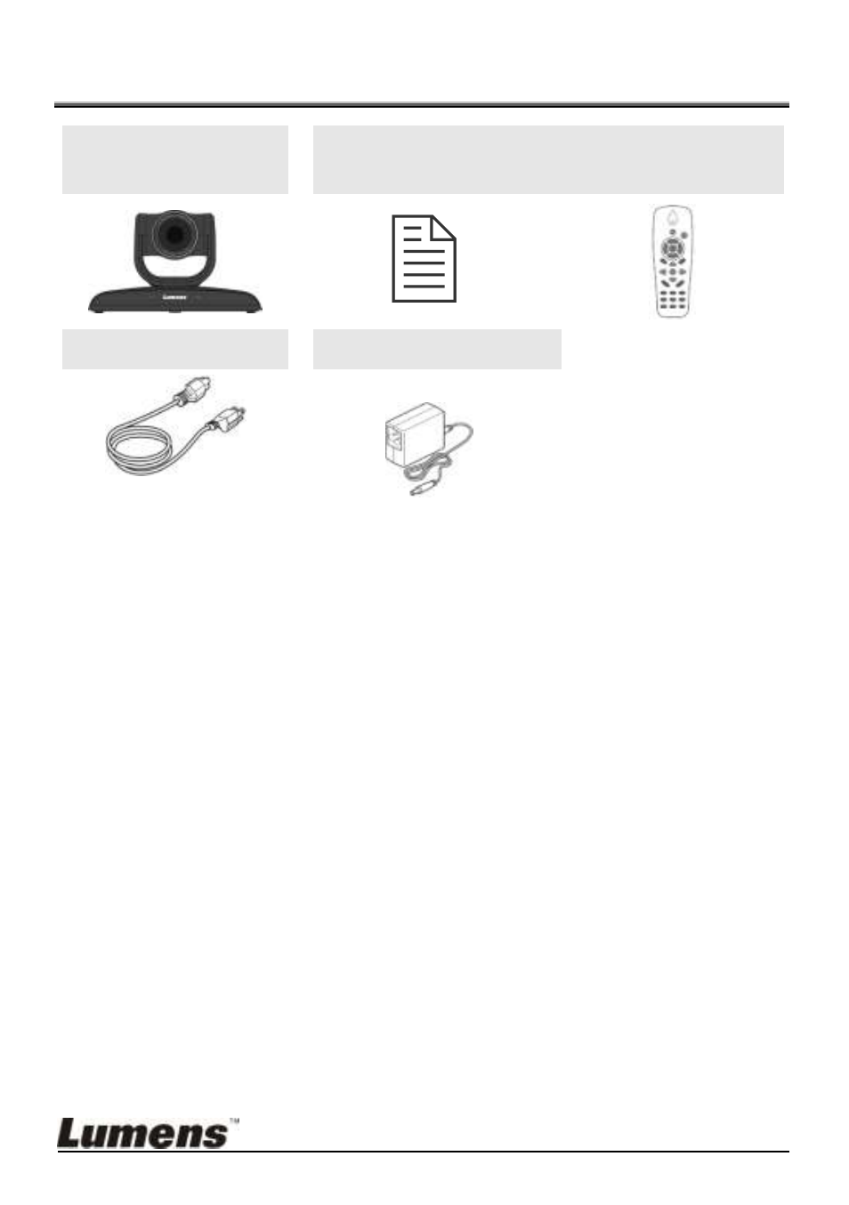 Chapter 2 package contents | Lumens Technology VC-B20DU User Manual | Page 7 / 29