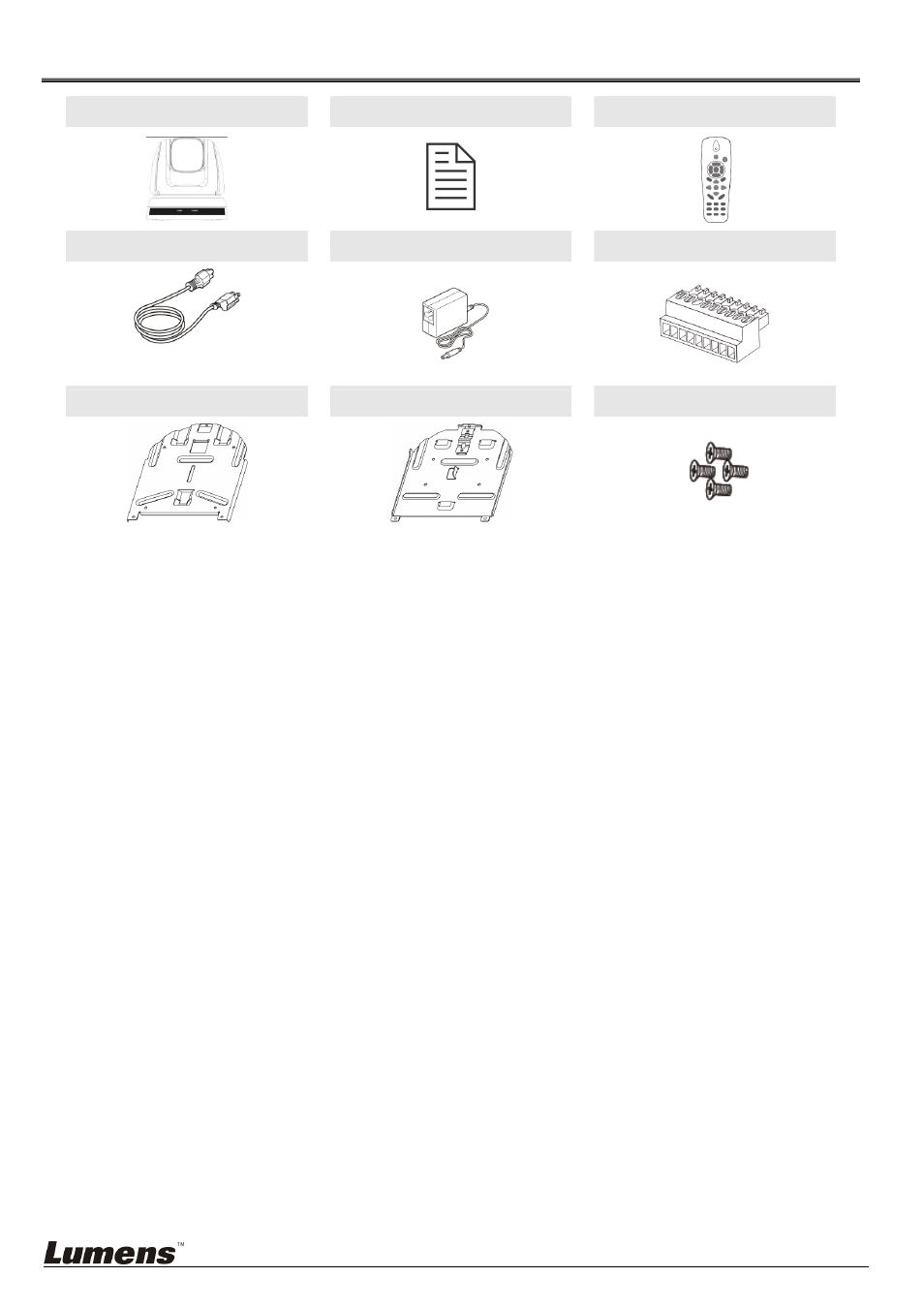 Chapter 2 package contents | Lumens Technology VC-A20P User Manual | Page 6 / 36