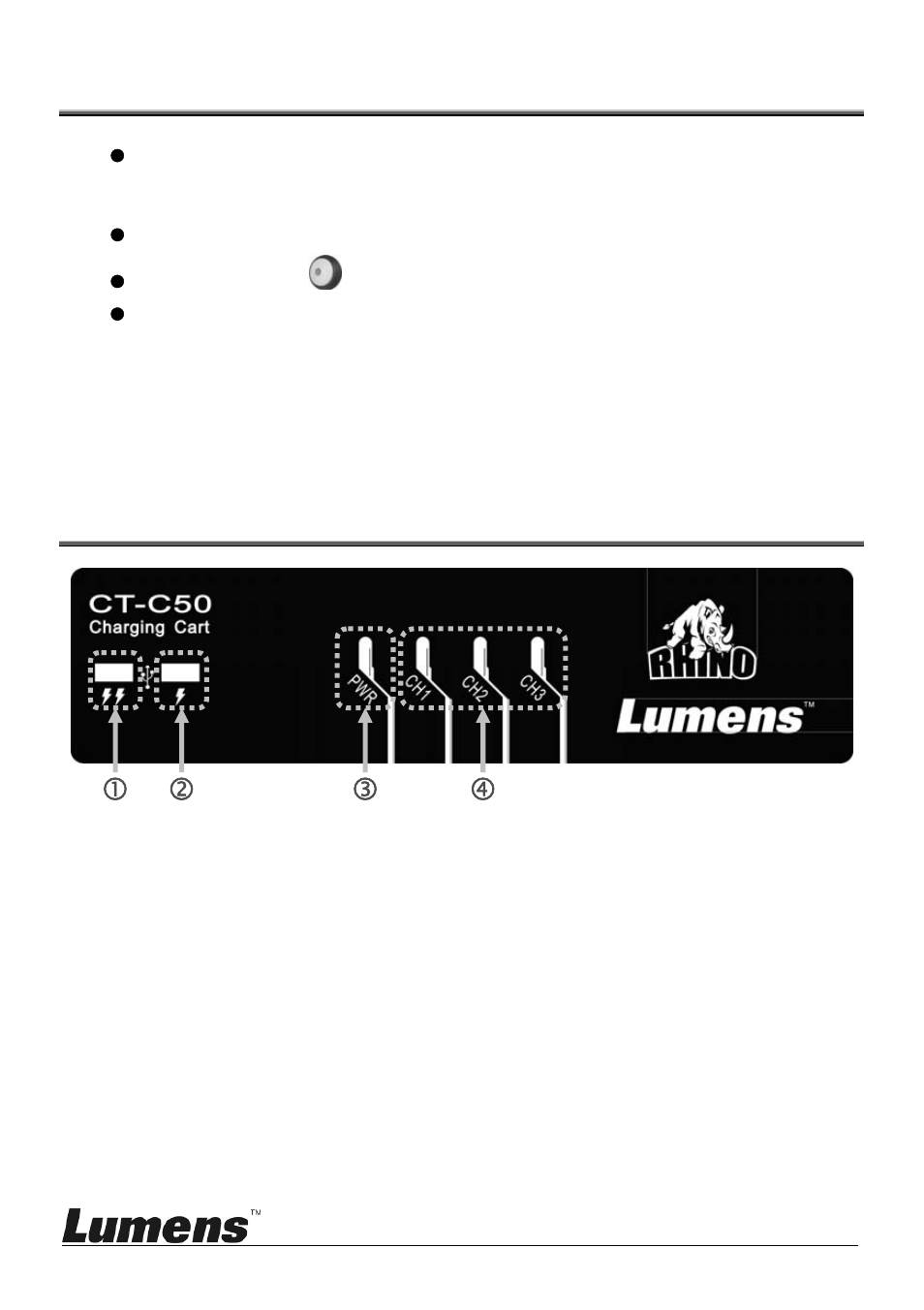 Chapter 5 start using, Chapter 6 indicator introduction | Lumens Technology CT-C50 User Manual | Page 13 / 19