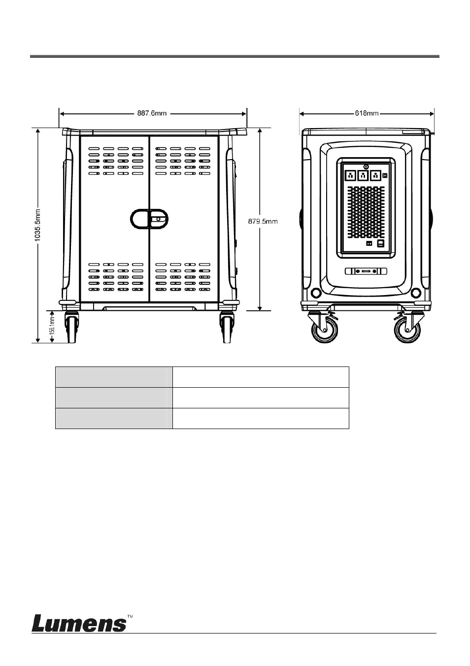 Chapter 3 product overview, 1 dimension | Lumens Technology CT-C50 User Manual | Page 5 / 19