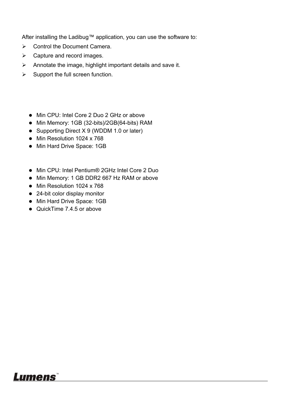 Introduction, System requirements, Windows vista / 7 / 8 | Lumens Technology Ladibug 3.0 User Manual | Page 4 / 44