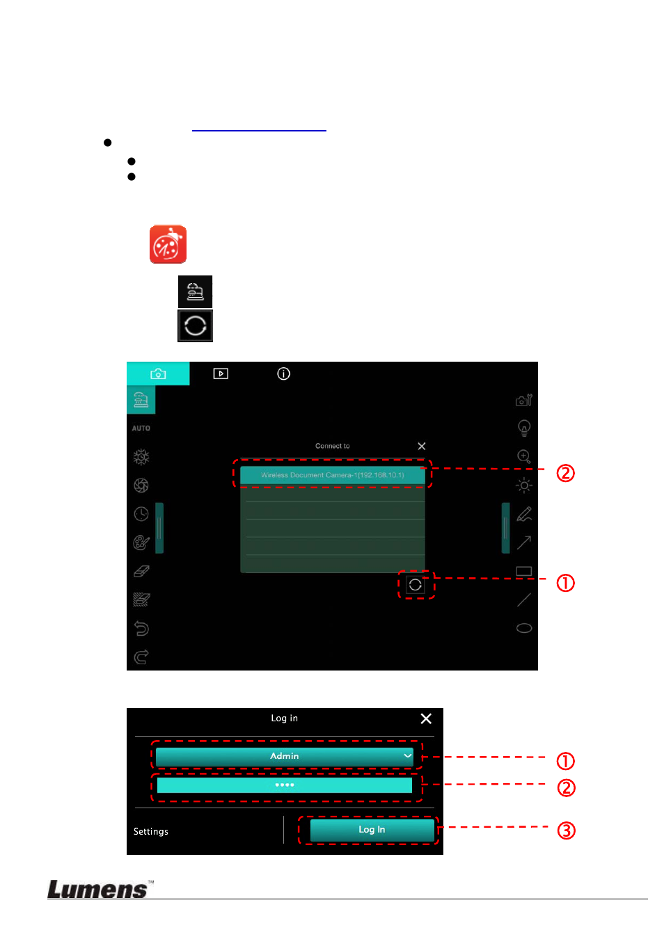 Start to use ladibug | Lumens Technology Ladibug iOS User Manual | Page 4 / 18