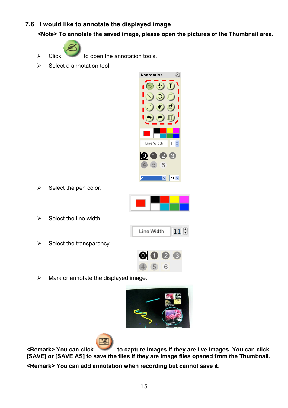 6 i would like to annotate the displayed image | Lumens Technology Ladibug PC 2.0 User Manual | Page 16 / 20