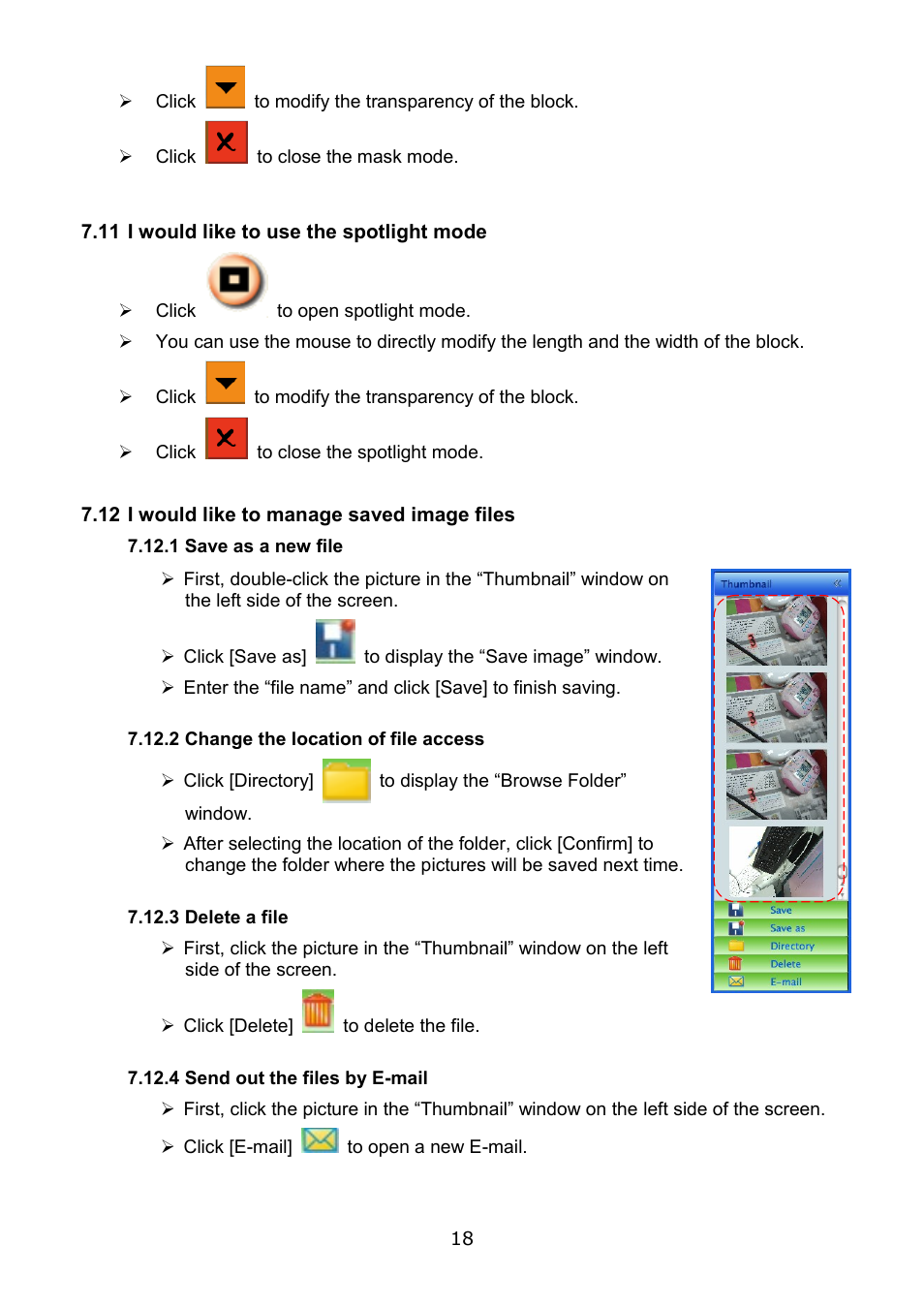 11 i would like to use the spotlight mode, 12 i would like to manage saved image files | Lumens Technology Ladibug PC 2.0 User Manual | Page 19 / 20