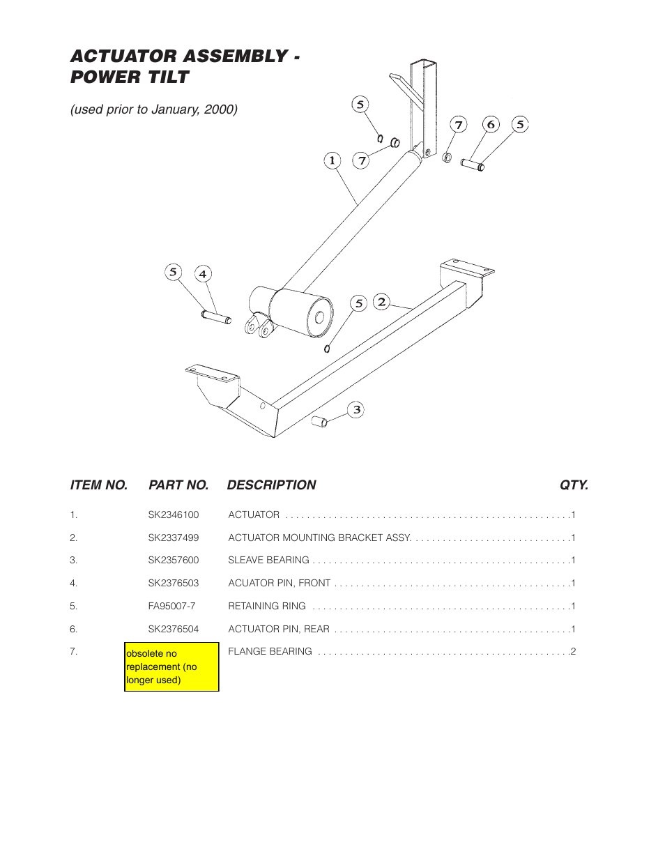 Actuator assembly - power tilt | Cleveland Range Open Base & Modular Gas Skillet SGL-30-TR User Manual | Page 12 / 22