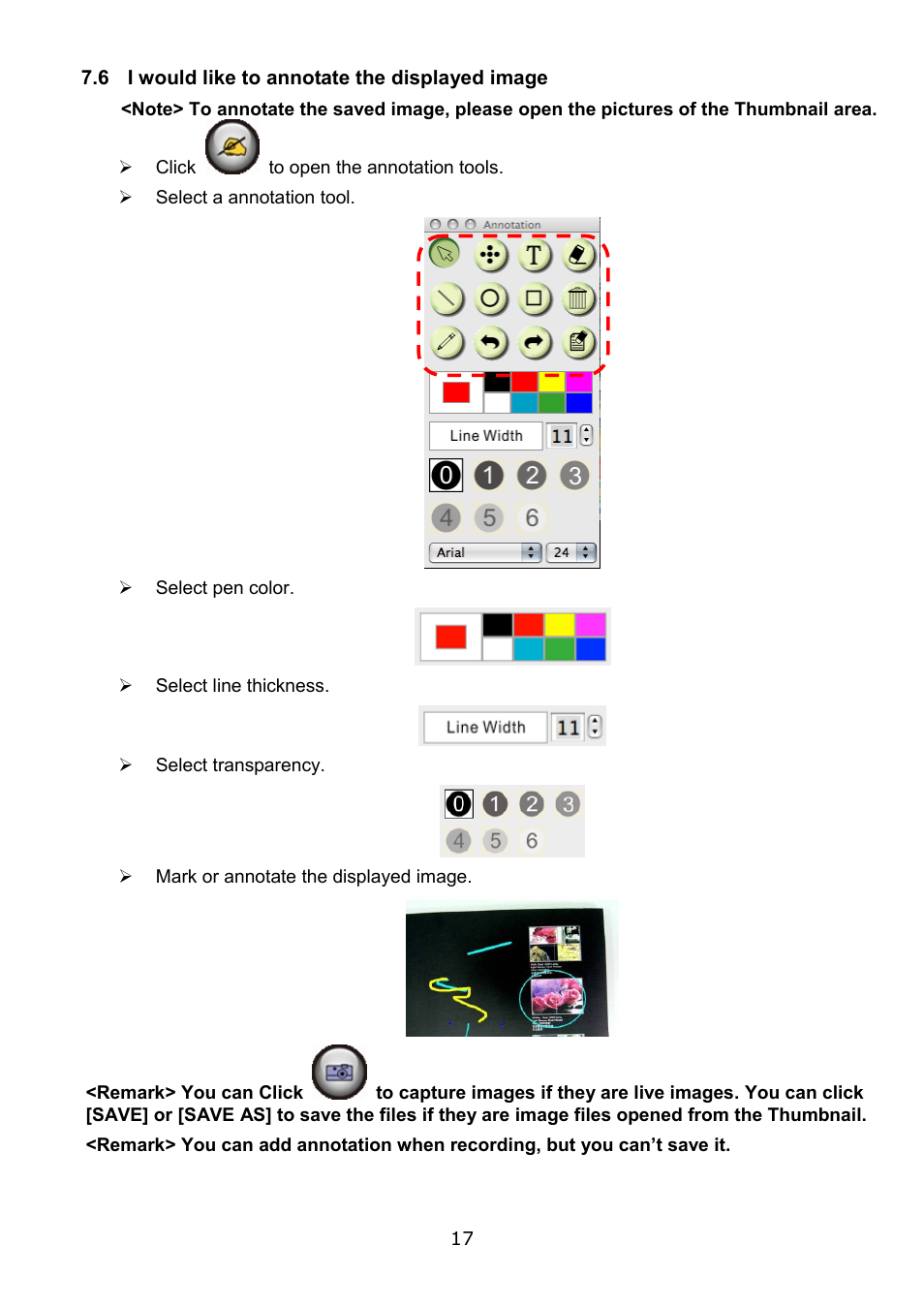 6 i would like to annotate the displayed image | Lumens Technology Podium View MAC User Manual | Page 18 / 23