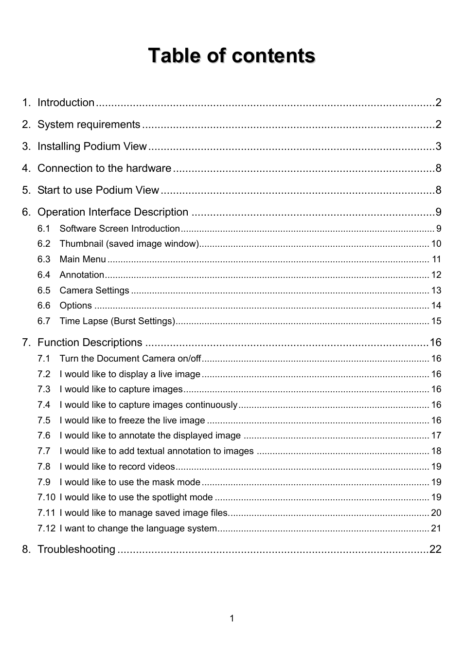 Lumens Technology Podium View MAC User Manual | Page 2 / 23