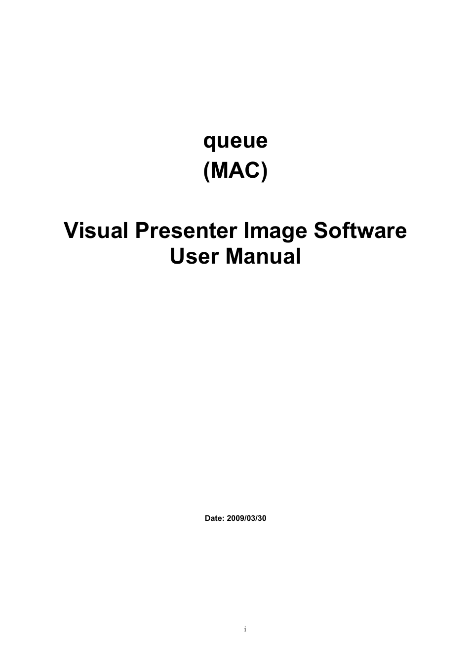 Lumens Technology queue MAC User Manual | 10 pages