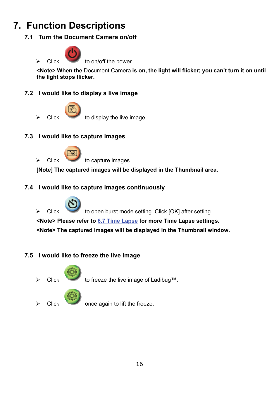 Function descriptions | Lumens Technology Ladibug MAC User Manual | Page 17 / 23