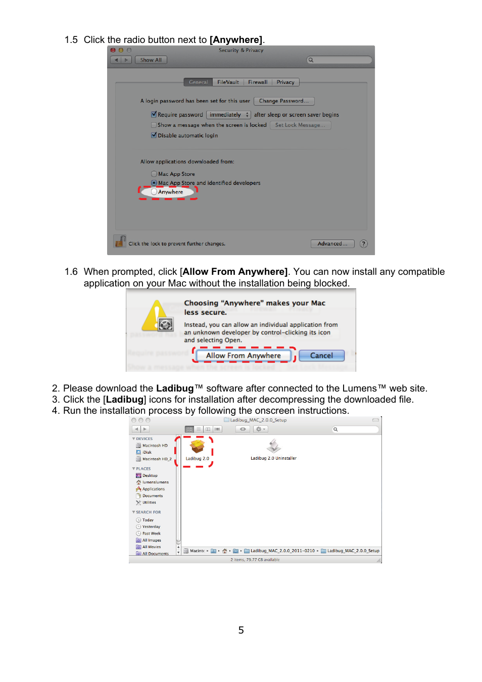 Lumens Technology Ladibug MAC User Manual | Page 6 / 23