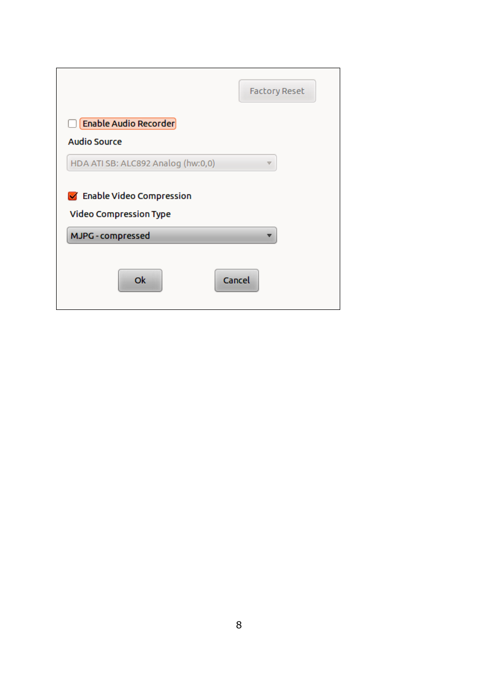 Options | Lumens Technology Ladibug Linux User Manual | Page 9 / 13