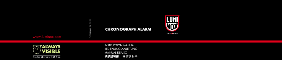 Luminox 1800 Series User Manual | 28 pages