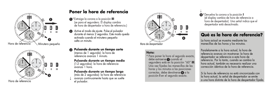 Poner la hora de referencia, Qué es la hora de referencia | Luminox 1800 Series User Manual | Page 16 / 28