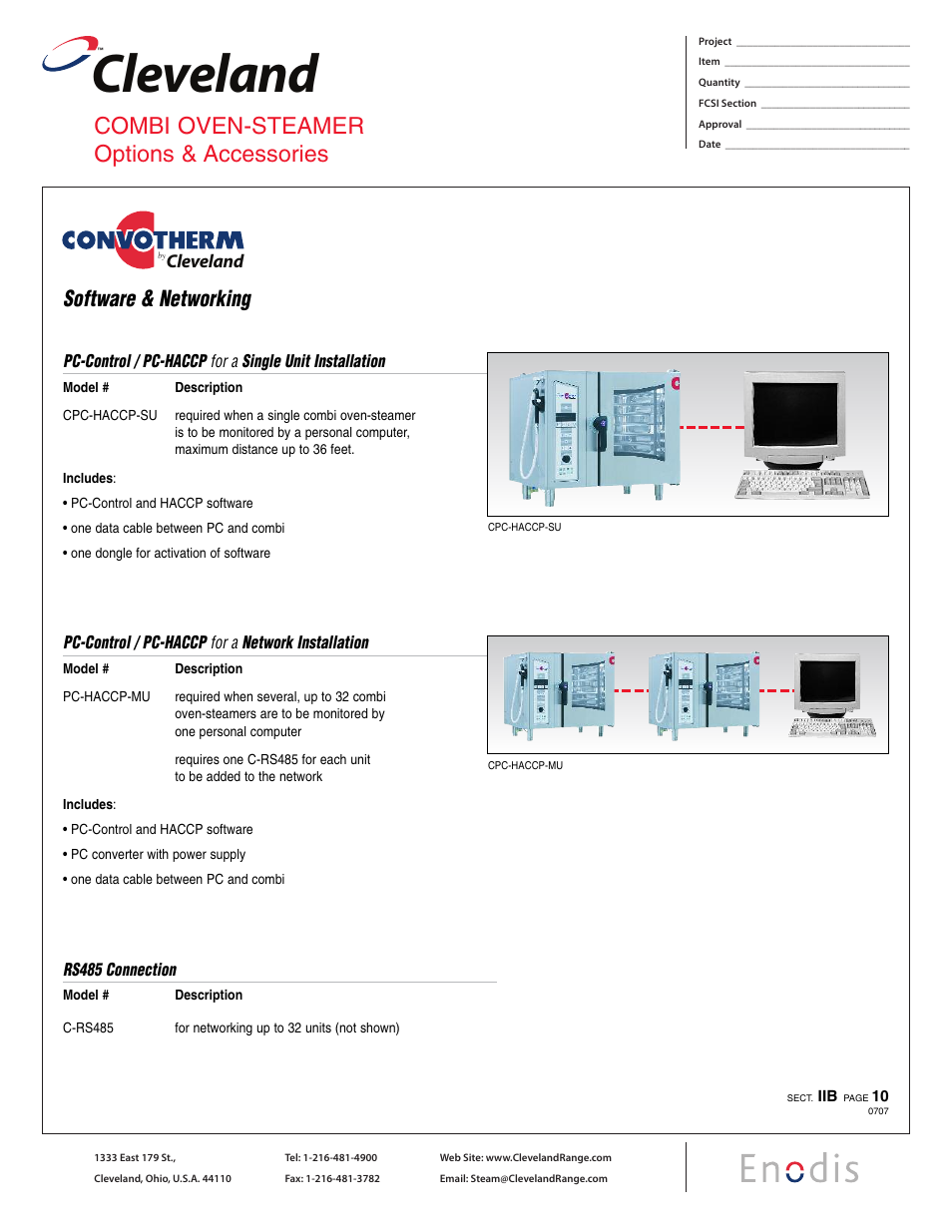 Cleveland Range CPC-HACCP-SU User Manual | 1 page