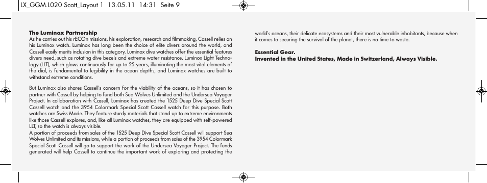 Luminox Scott Casell Specials User Manual | Page 5 / 6