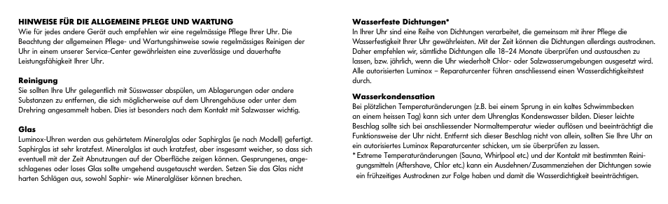 Luminox Standard User Manual | Page 11 / 40