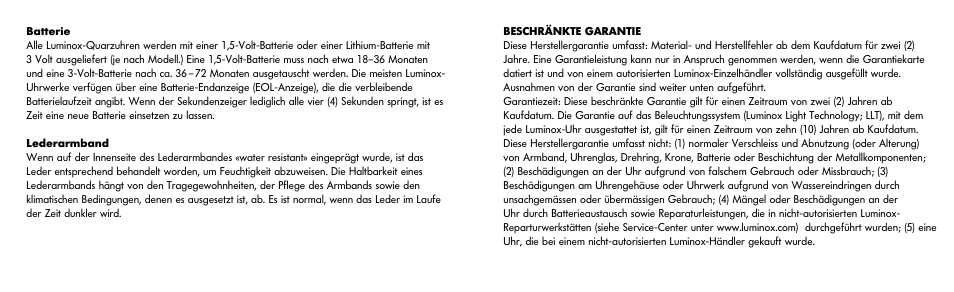 Luminox Standard User Manual | Page 12 / 40