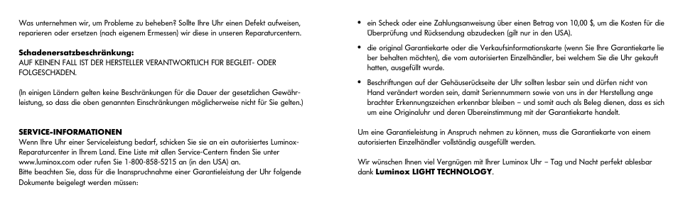 Luminox Standard User Manual | Page 13 / 40