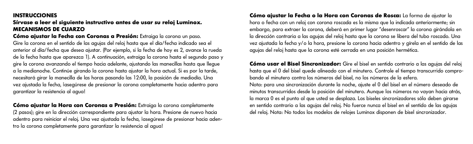 Luminox Standard User Manual | Page 15 / 40