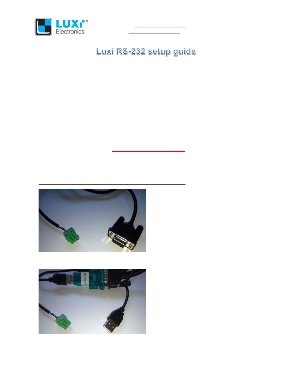 Luxi Electronics RS-232 User Manual | 5 pages