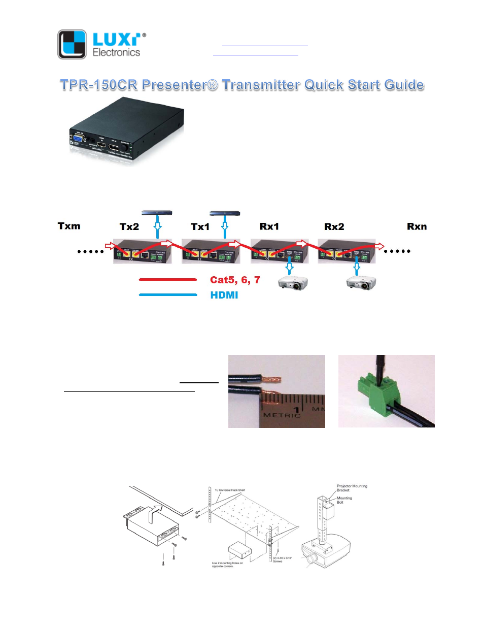 Luxi Electronics TPR-150CR User Manual | 4 pages