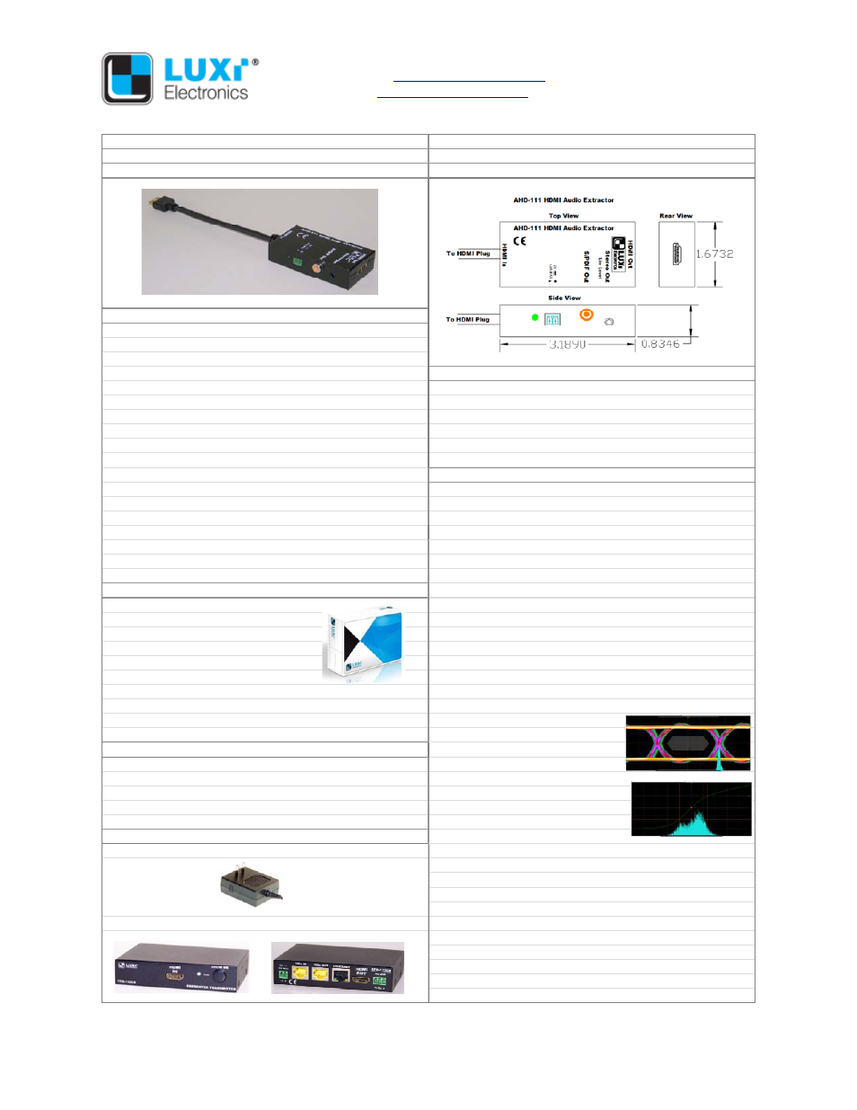 Luxi Electronics AHD-111 User Manual | Page 2 / 2