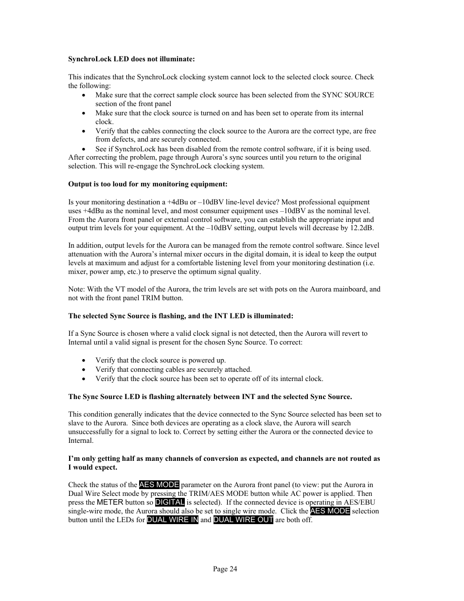 Lynx Studio Aurora 16 User Manual | Page 26 / 32