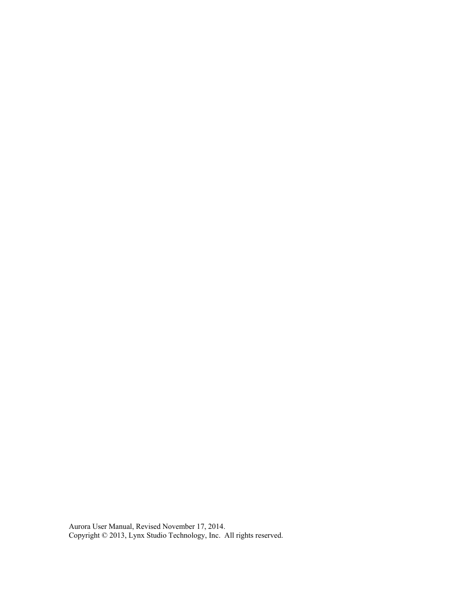 Lynx Studio Aurora 16 User Manual | Page 32 / 32