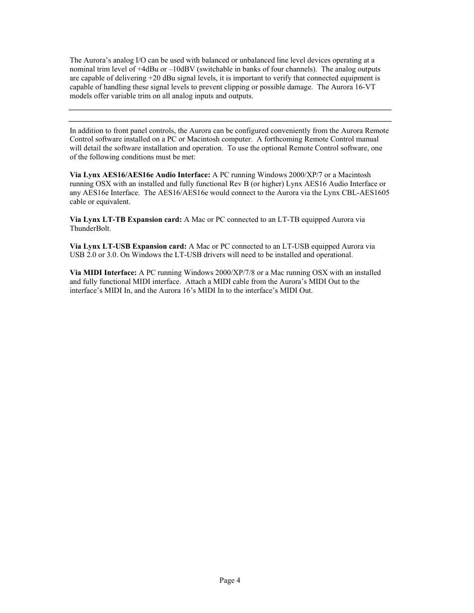 Lynx Studio Aurora 16 User Manual | Page 6 / 32