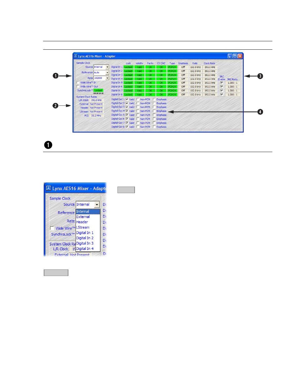 2 adapter window, Adapter window | Lynx Studio AES16 User Manual | Page 45 / 81
