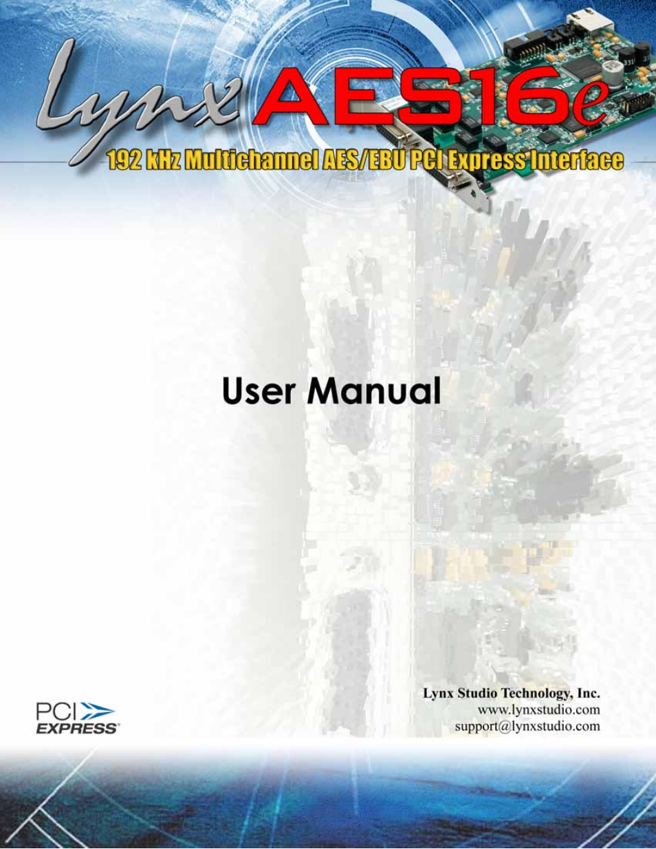 Lynx Studio AES16e User Manual User Manual | 74 pages