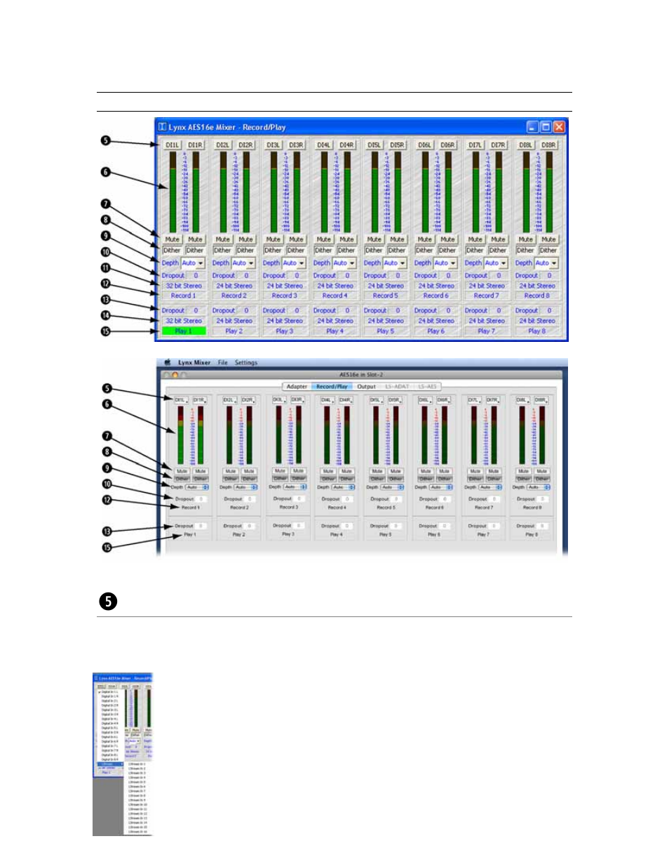3 record/play window, Record/play window | Lynx Studio AES16e User Manual User Manual | Page 44 / 74